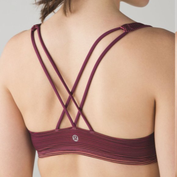Lululemon Free To Be Bra Simply Radiant Pink Paradise Black / Red Grape Size 4 - Picture 5 of 5